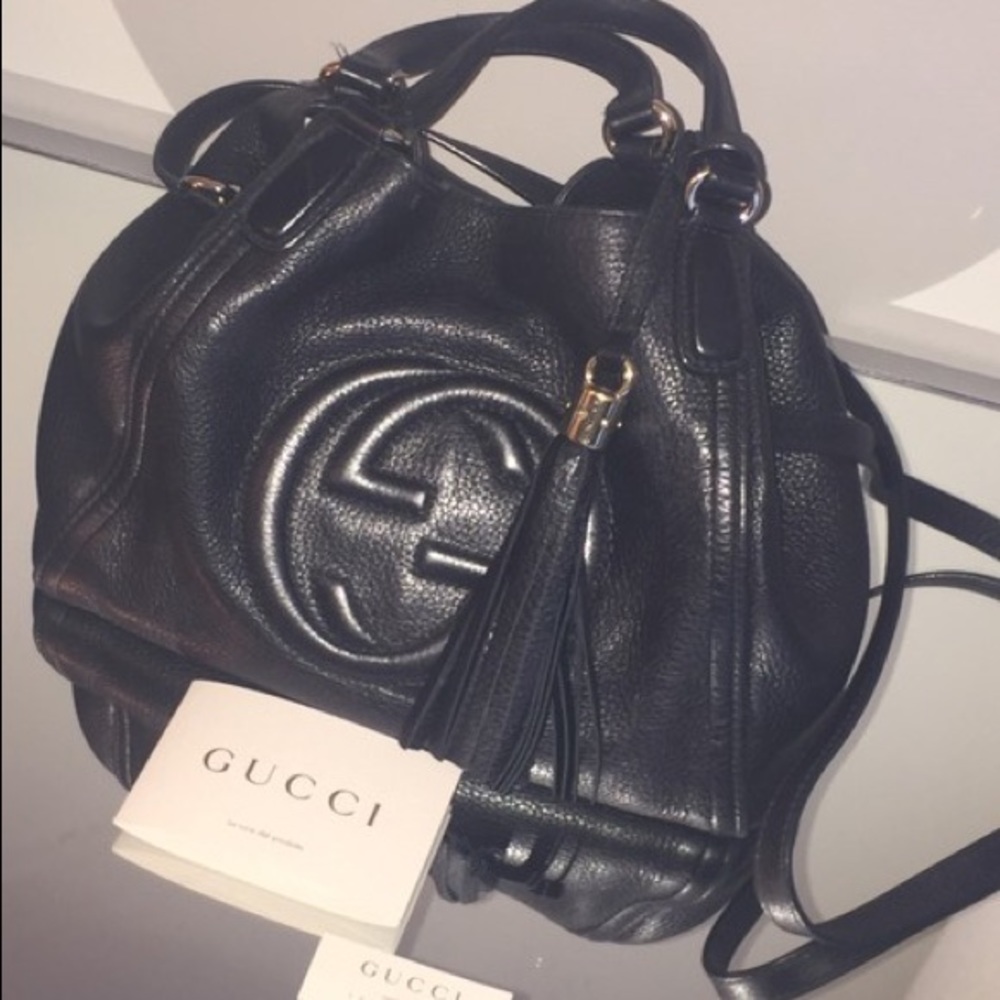 Gucci Black Leather Cross Body Bag